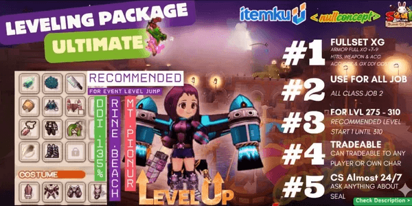 Server Arus - Ultimate Leveling Package | Average XG | Bonus Cegel + Gems + Pet