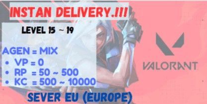 Gambar Product Valorant EU | LVL 15 - 19 | All Details Changeable