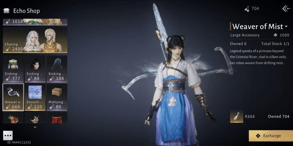 Gambar Product WHERE WINDS MEET ACCOUNT LEVEL 30 | WEAVER OF MIST