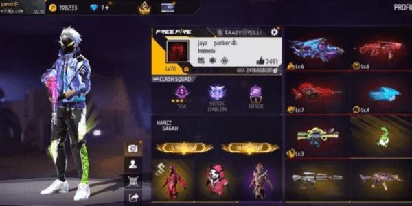AKUN FF SG TERKUAT DI BUMI SG REAPER & CELANA ANGEL & EVOUGUN MAX ON AMAN ANTI HACK BACK BERGARANSI 1000 % MURAH BANGET