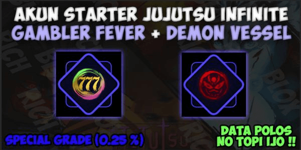 Gambar Product Akun Starter Demon Vessel + Gambler Fever | Jujutsu Infinite
