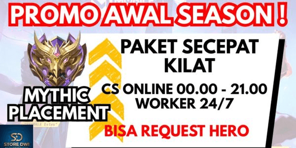 Gambar Product Paket Rank Mythic Full Placement (15 Bintang)