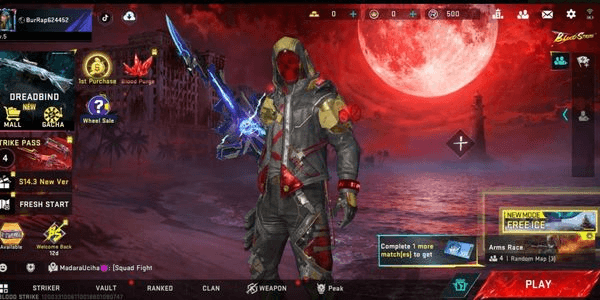 Gambar Product AKUN BLOODSTRIKE - ASIA [ Ethan - Dark Walker, INP-9 - Lava Lv2, M700 - Ethereal Blue Lv2, MCX - EVA-00 ] #310061100188