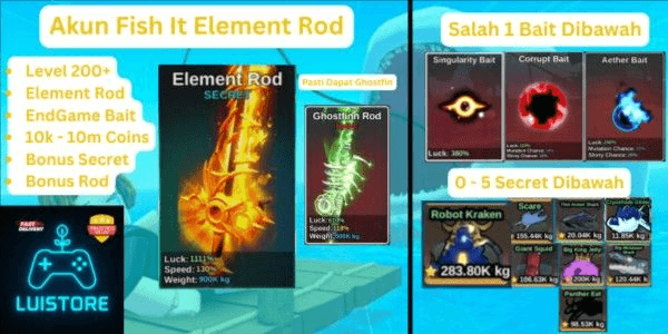 Gambar Product Akun Fish It - Element Rod