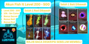 Akun Fish It - Level 200+