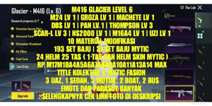 GLACIER LEVEL 6 | 14 WEAPON LAB | ACCOUNT LEVEL 77 | 12 RP MAX | TITLE COLLECTOR AND MYTHIC FASHION