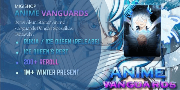 Gambar Product Starter Account Ice Queen (Release) / Rukia Vanguard Unit + Ice Queen's Rest / Rukia's Vanguard Memoria | Anime Vanguards