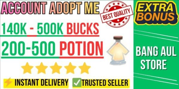 Gambar Product Akun Adopt Me (Bonus Age Potions + Bonus Bucks)