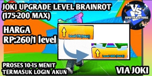 JOKI UPGRADE LEVEL BRAINROT (175-200 MAX)