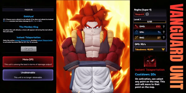 Rogita (Super 4) / Gogeta SSJ4 | Vanguard Unit - Anime Vanguards