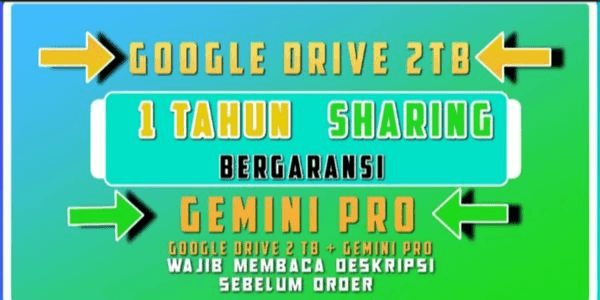 Gambar Product GOOGLE DRIVE 2TB + GEMINI PRO 1 YEAR SHARING