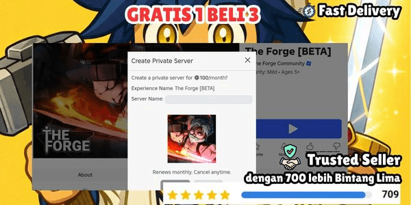 Gambar Product Sharing Private Server (Premium) | The Forge RBL