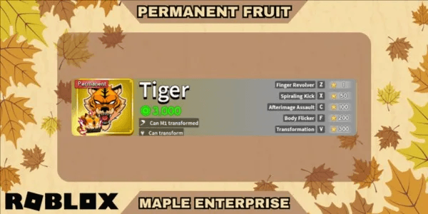 Tiger (Permanent)