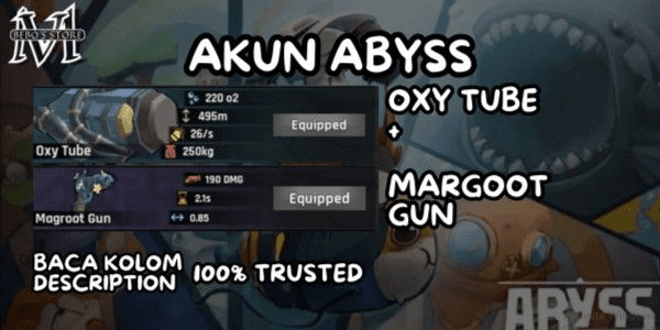 Gambar Product AKUN MAGROOT GUN + OXY TUBE | BONUS COIN, FISH, ARTIFACT, DLL BANYAK! | ABYSS