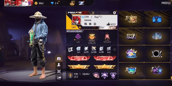 Gambar Product AKUN FF SG SCORPIO EVOUGUN ON & TOPI JERAMI AMAN ANTI HACK BACK BERGARANSI 1000 % MURAH BANGET