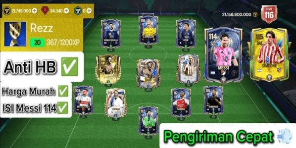 Gambar Product AKUN FC MOBILE OVR 116