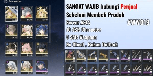 Gambar Product [ 15 SSR ] [ 6 Limit 2 Sign ] Phoebe + Sign, Phrolova + Sign, Xangli Yao, Lynae, Iuno, Zhezhi + 1 WP B5 [SEA] #WW018 | READ DESC