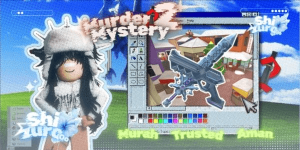 Gambar Product Iceflake Set ( Iceflake Knife and Icebeam Gun ) | Murder Mystery 2 Roblox | Mm2