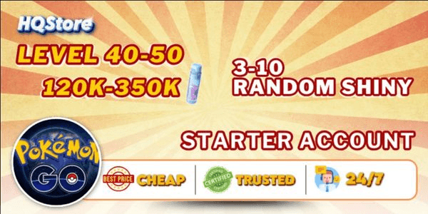 Gambar Product Akun Level 40-50 | 3-10 Shinies | 120k-350k Stardust - Pokemon Go