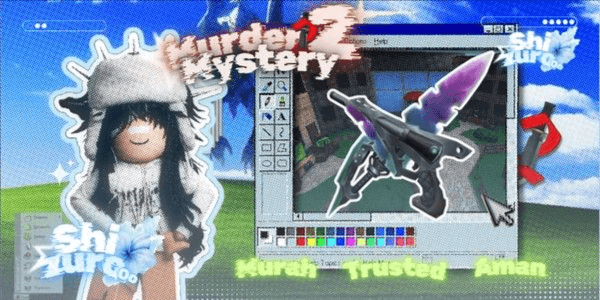 Gambar Product Plasma set ( Knife and Gun ) | Murder Mystery 2 Roblox | Mm2