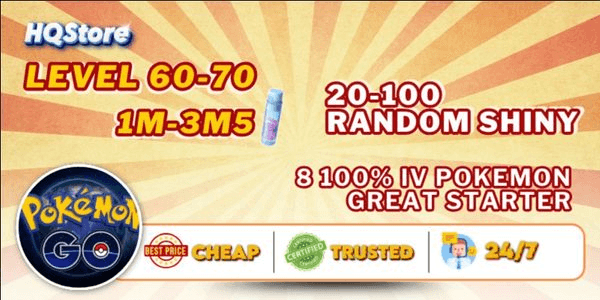 Gambar Product Akun Level 60-70 | 20-100 Shinies | 1M-3M5 Stardust - Pokemon Go