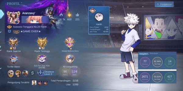 Gambar Product AKUN ML TOP GLOBAL [sesuai foto+deskripsi]