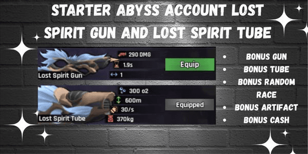 Gambar Product STARTER ABYSS ACCOUNT LOST SPIRIT GUN AND LOST SPIRIT TUBE | ABYSS