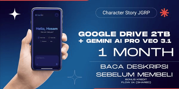 Gambar Product GEMINI AI PRO + VEO 3 + GOOGLE DRIVE 2TB