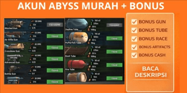 Gambar Product Akun Abyss [Bonus Guns + Bonus Tubes + Bonus Coin]
