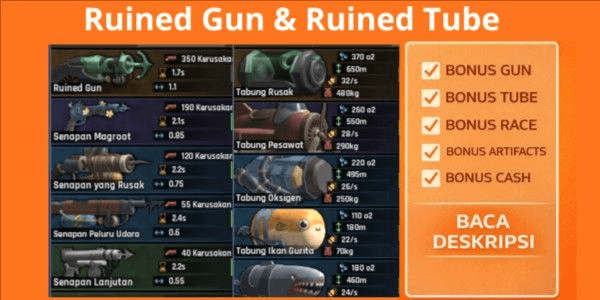 Gambar Product Akun Magroot Ruined Gun + Ruined Tube + Bonus | Abyss