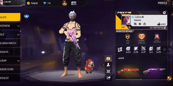 Gambar Product AKUN FF SG TERKUAT DI BUMI SG REAPER + OPM & EVOUGUN ADA AMAN ANTI HACK BACK BERGARANSI 1000 % MURAH BANGET