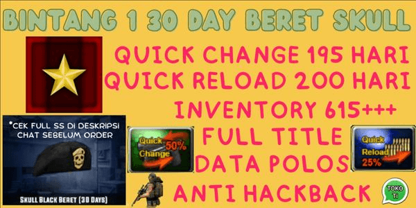 Gambar Product [PROMO] B1 30 DAY BERET SKULL, QC 195D QR 195D, INVENTORY 600+ AUTO JADI DEWA (CHAT DULU SEBELUM ORDER, KODE TK25)