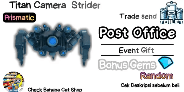Titan Camera Strider | Bonus Gems | Banana Cat Shop