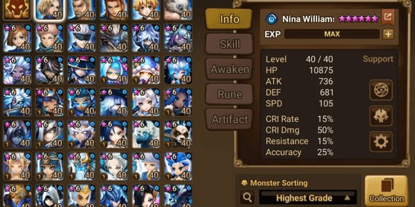 Gambar Product Asia 5 LD Dark Nezuko, Han, SZL, Benedic and Hyllus + 123 NB5, 333 6Star Monster