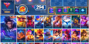 #3554 | 294 Skins | Legend Alucard Lesley | 3 Collectors | HxH Hisoka | Mistbender Aldous | Prime