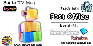 Santa Tv Man | Bonus Gems | Banana Cat Shop