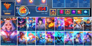 #3546 | 454 스킨 | 전설 Lunox Miya | 콜렉터 Nana | Sasuke | 엑소시스트 Hayabusa | 제니스 Vexana | Ducati