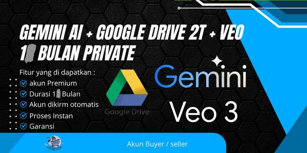 Gambar Product GEMINI AI + VEO 3 + GOOGLE DRIVE 2TB