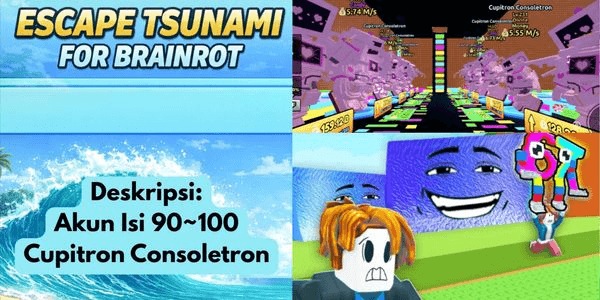 Gambar Product Akun Cupitron Consoletron | Escape Tsunami For Brainrots
