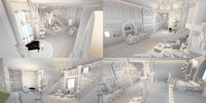 adopt me blue victorian loft house