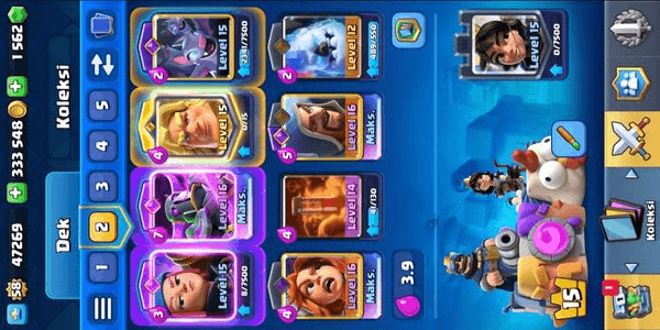 Gambar Product GOOD ACCOUNT | LEVEL 58 | TROPHY 10512 | 9 EVO CARDS | KT LEVEL 15 | GEMS 1562 | CN FREE | Maulana | ARENA 26 | TRUSTED AND SECURE