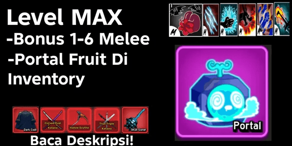 MAX LEVEL ACCOUNT PORTAL FRUIT IN INVENTORY