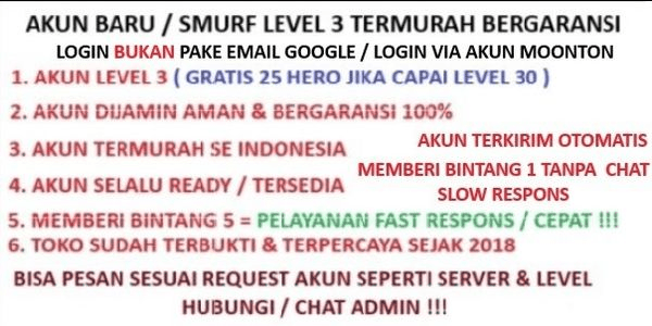 Gambar Product Cheapest New Mobile Legends Account with Guarantee