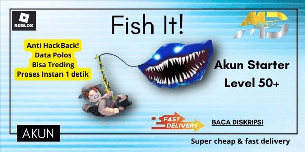 Gambar Product Akun Starter Fish It - Level 50 (Treding On, Data Polos & Anti HackBack)