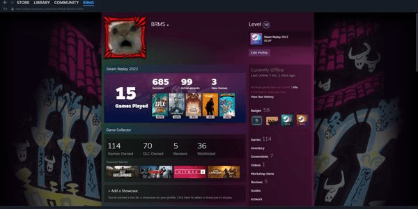 Gambar Product Steam account