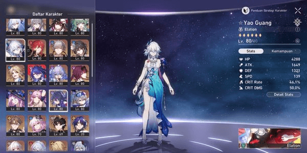 Gambar Product ( 15 LIMIT SSR + 7 NORMAL SSR ) Evernight + Yao Guang + Seele + Sign + Kafka + Sign + Acheron + Sign + Himeko + Sign TL 70 SERVER ASIA