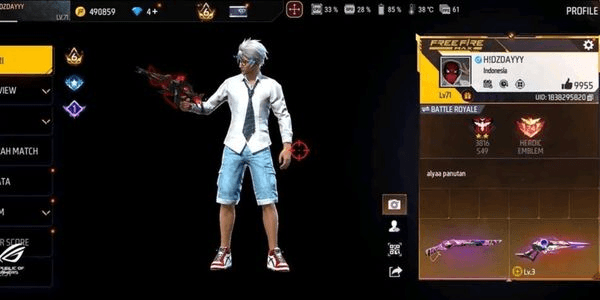 Gambar Product AKUN FF SEMI OLD SG TERKUAT DI BUMI SG REAPER & EVOUGUN MAX 4 ADA KEMEJA PUBG AMAN ANTI HACK BACK BERGARANSI 1000 % MURAH BANGET