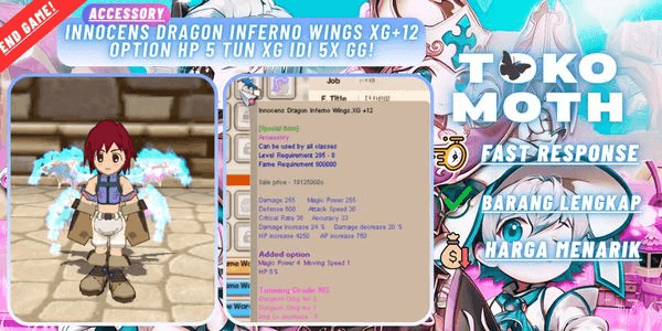 Gambar Product Innocens Dragon Inferno Wings XG+12 Option Hp 5 tun XG IDI 5X GG!