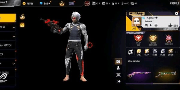 Gambar Product FF account SG of a cool person SG Reaper & Trumpet, Evogun Max 1 safe anti-hack back guaranteed 1000% very cheap