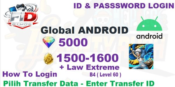 Gambar Product Akun One piece Bounty Rush Android